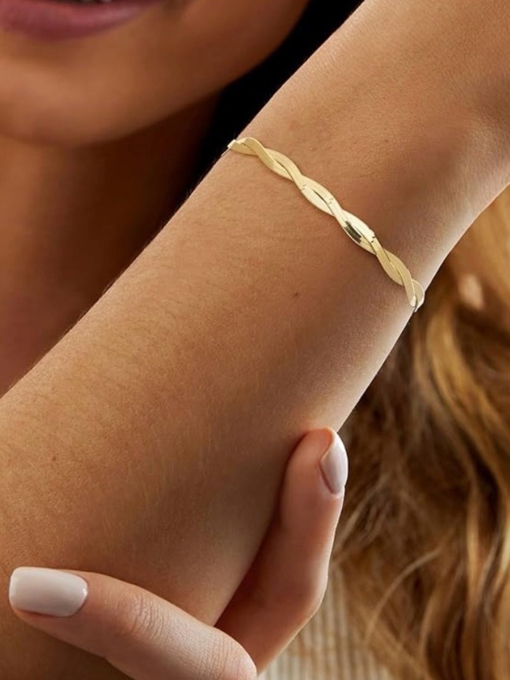 ⭐️FINAL PRICE #96 Gold Plated Twisted Herringbone bracelet